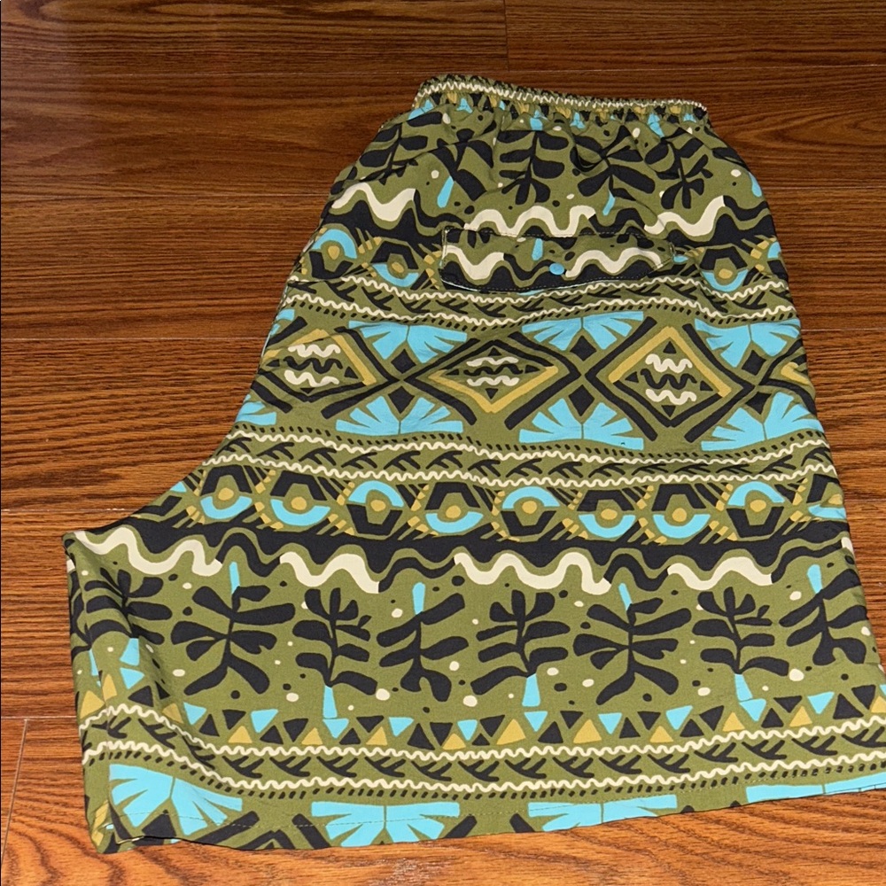 Patagonia Baggies Long 7” Swim Trunks Men Med Green Mangrove Tiki Lined Shorts - Picture 5 of 7